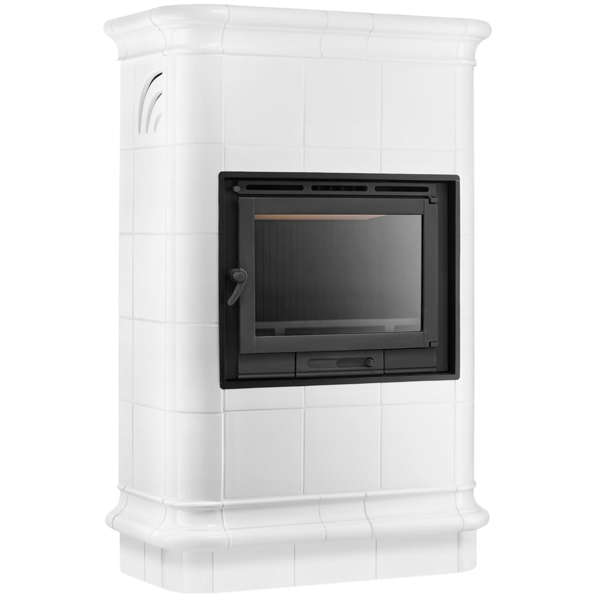 Piec Kominek Piecyk Kaflowy Ceramiczny Koza Biały 13 kW Obudowa Kominkowa