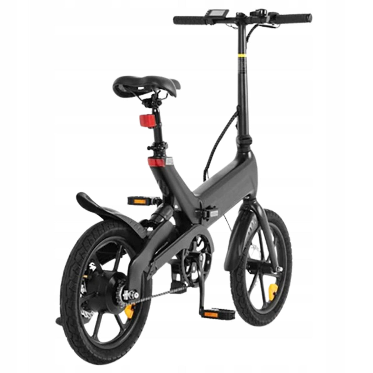 Rower Elektryczny Miejski Składany Czarny 36V 250W 10Ah Wyjmowawna Bateria