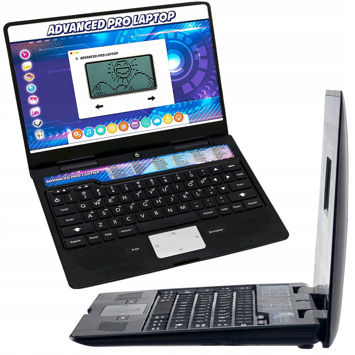 Komputerek Edukacyjny Nauka i Zabawa Laptop 3+ 98 Gier PL/ANG dla Dzieci