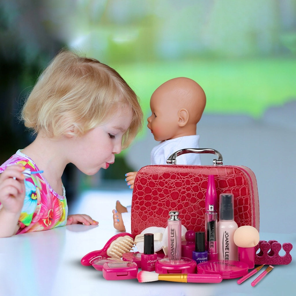 Zestaw Kosmetyków do Malowania Manicure Makijażu Makeup dla Dzieci Kuferek