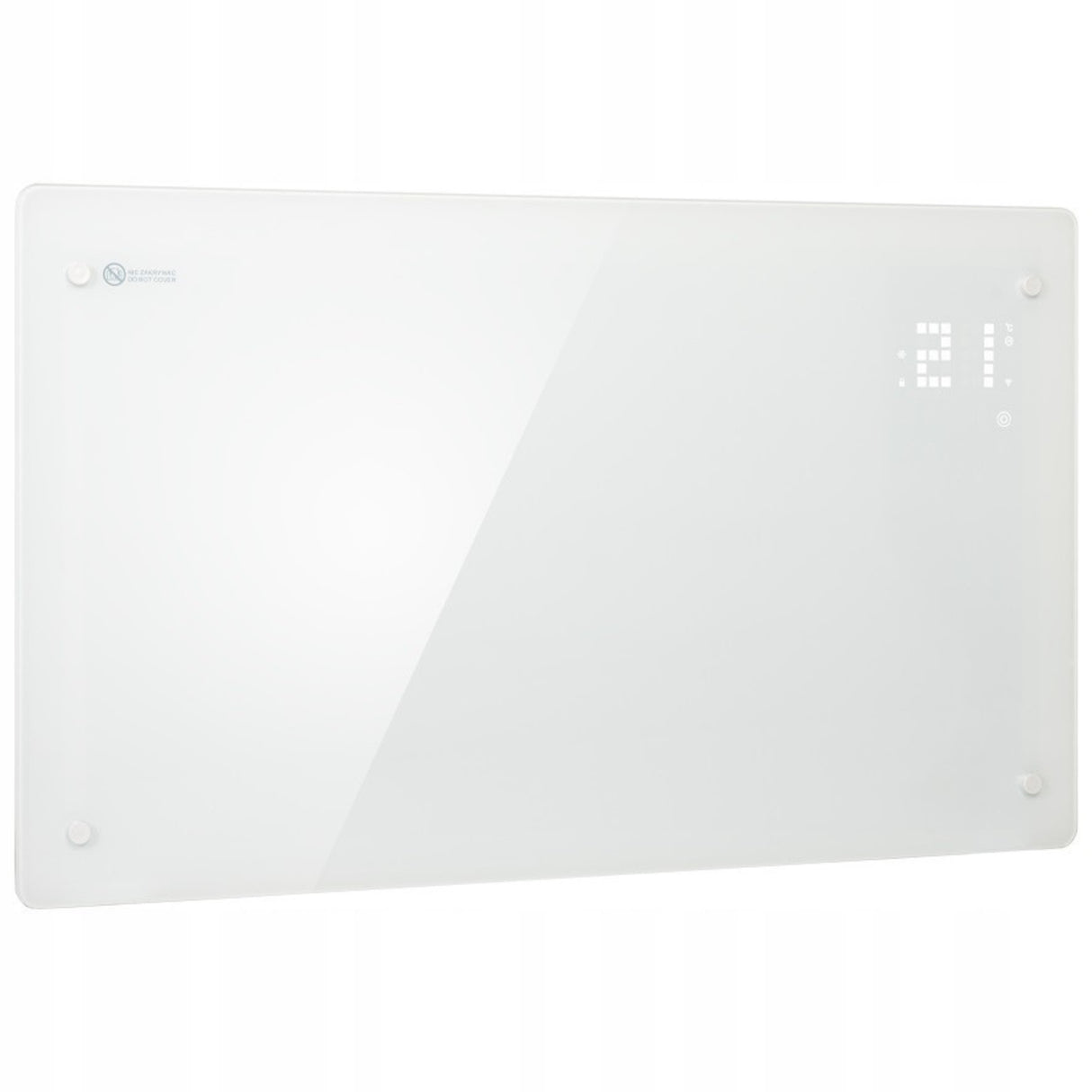 Grzejnik Konwektorowy Szklany Programowalny WiFi Biały 2500 W Elektryczny
