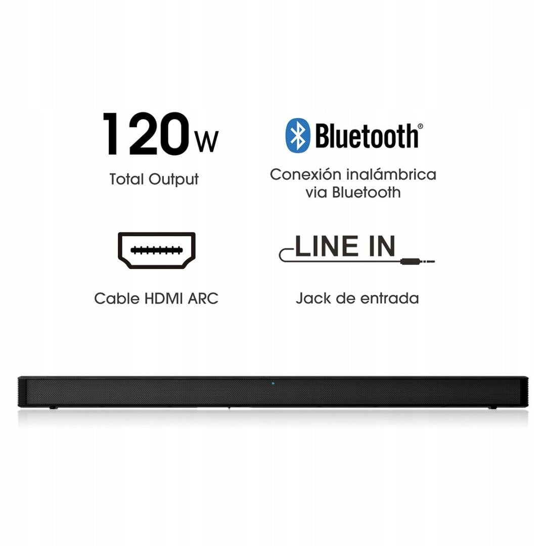 Soundbar Hisense HS205G DTS Virtual:X 2.0-Kanałowy Bluetooth Czarny 120W