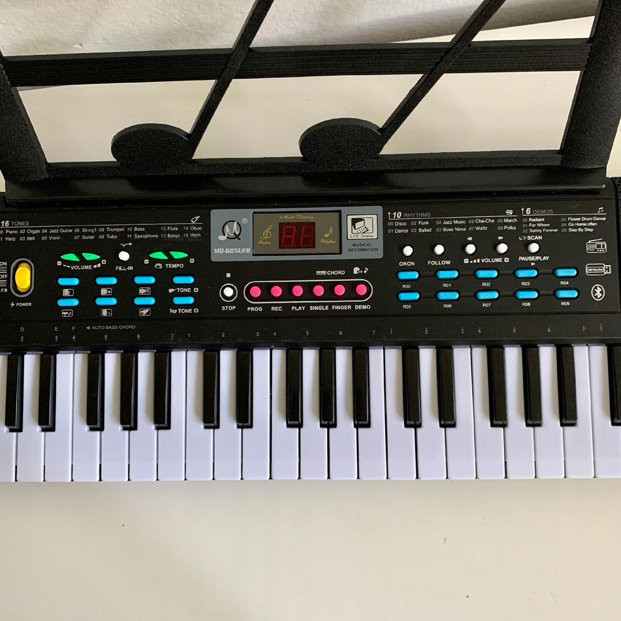 Keyboard Organy dla Dzieci Syntezator Zasilacz na Prezent Mikrofon USB