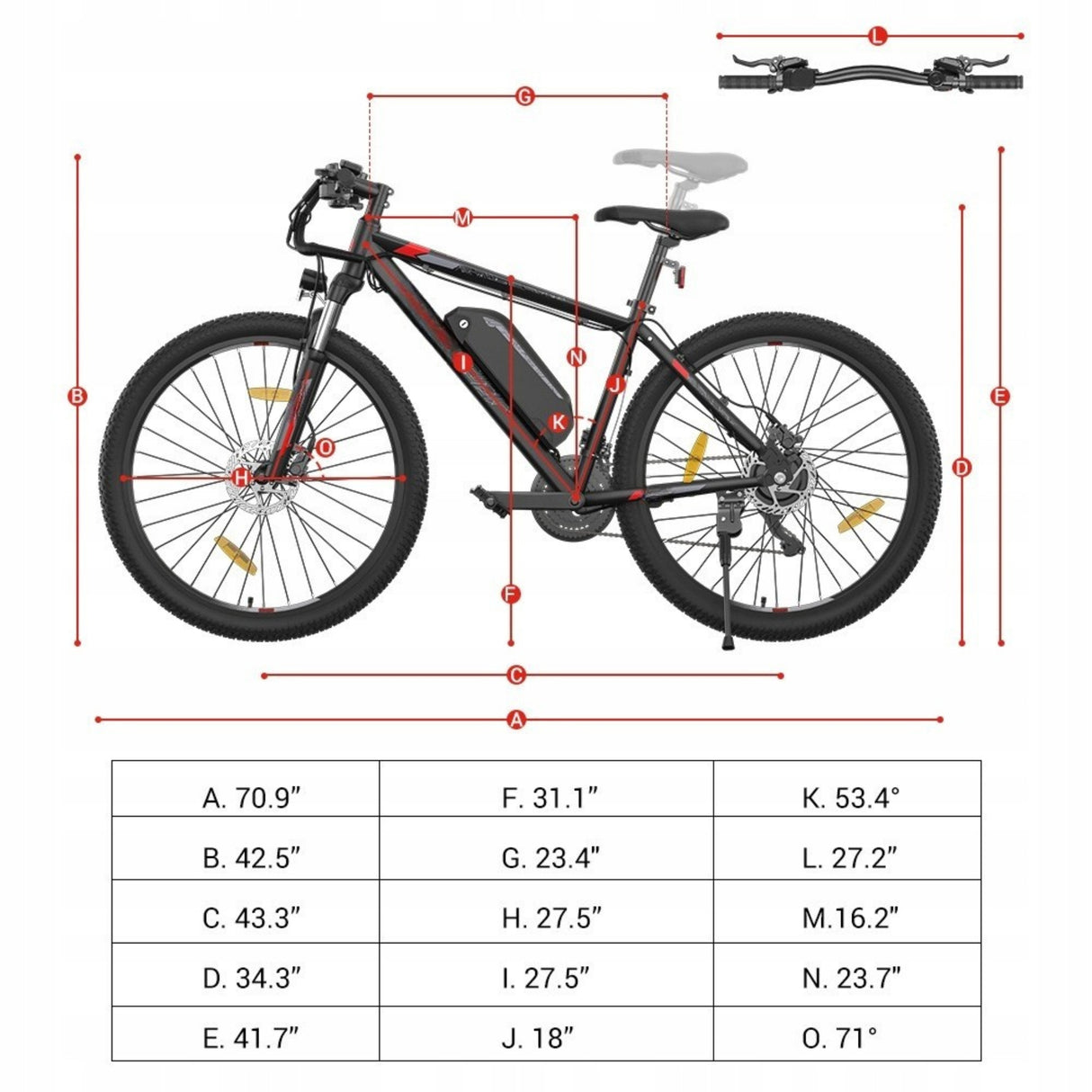 Rower Elektryczny Miejski Koło 27,5"Cal Czarny 250W Rama Aluminium 18" Cali
