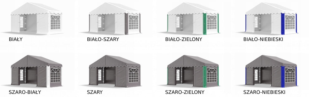 Namiot Ogrodowy Imprezowy Przemysłowy Magazynowy - LETNI BIAŁY POVES 4x4m