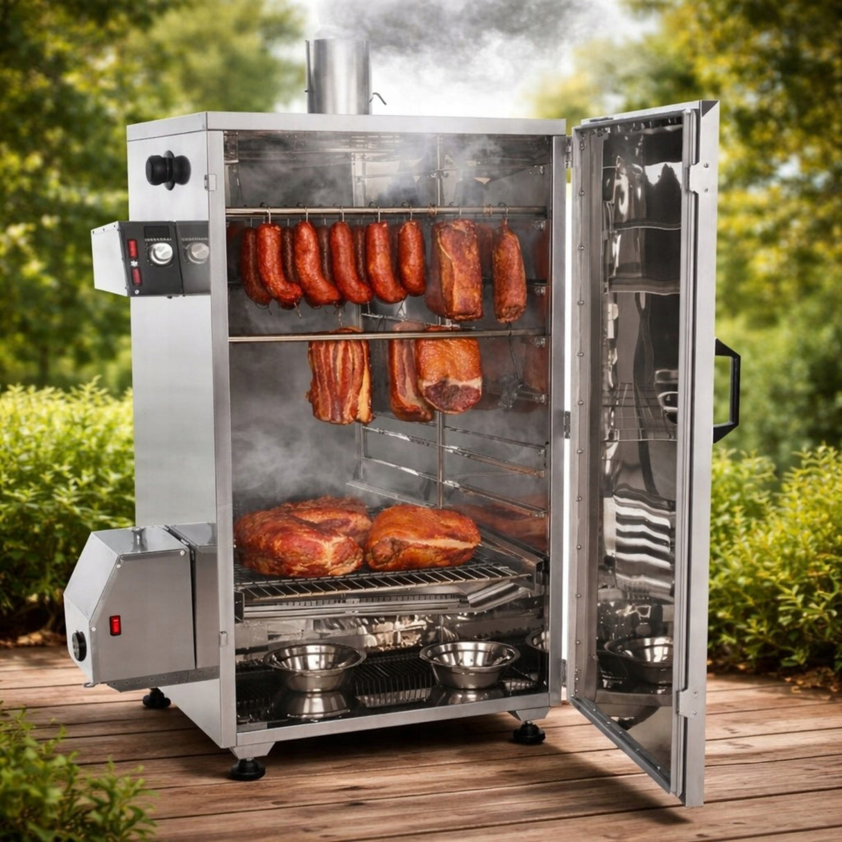 Wędzarnia Domowa Elektryczna Generator Dymu BBQ Smoker Stal Nierdzewna 150L