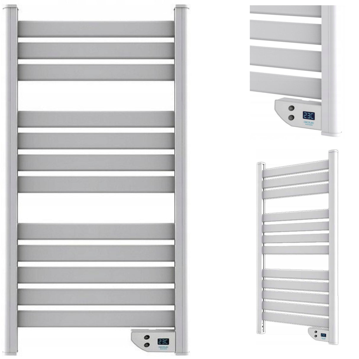 Grzejnik Łazienkowy Poves 9000 Twin Towel White Wieszak LED IP24 500W
