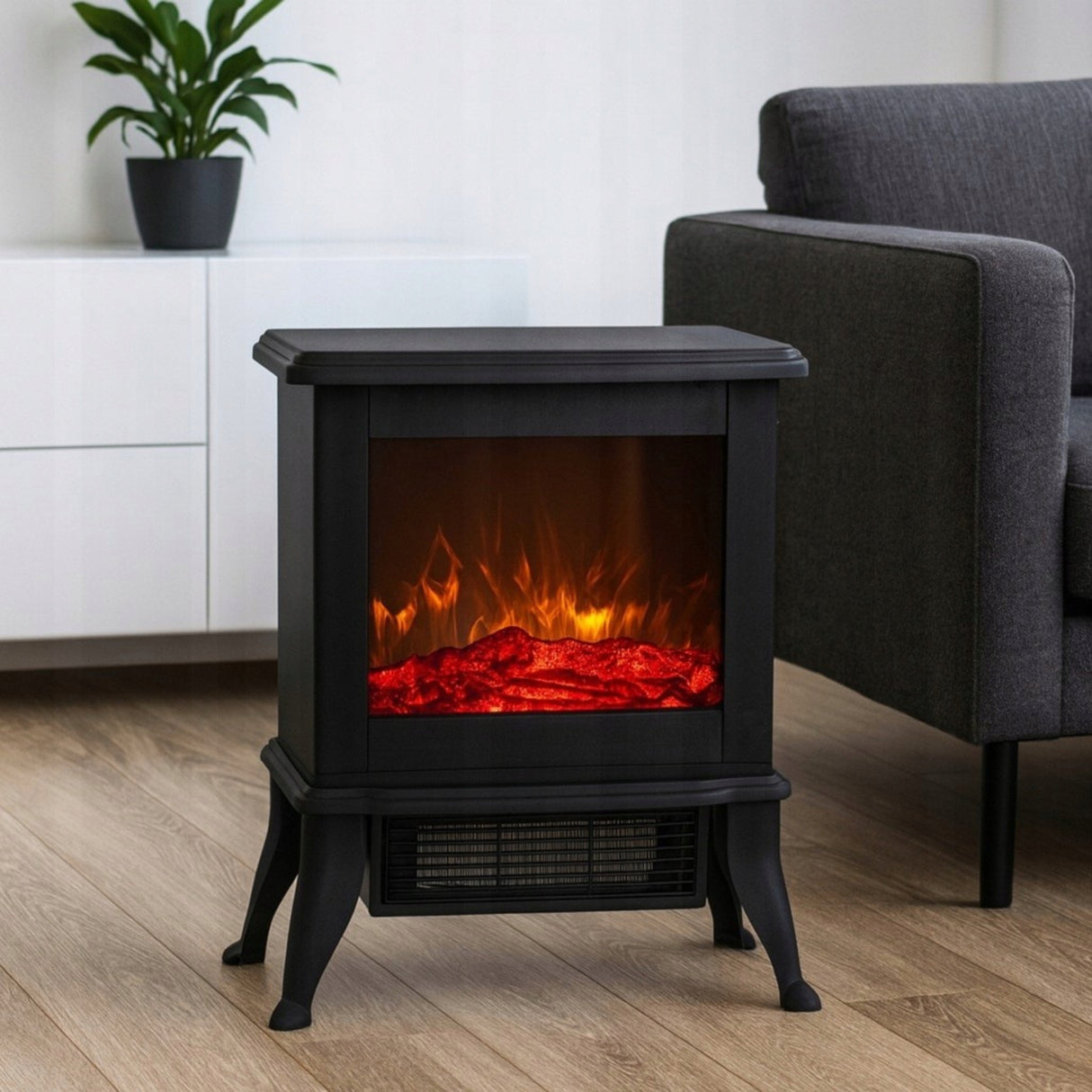 Kominek Elektryczny Termowentylator Grzejnik z Efektem Płomienia 3D 1800 W