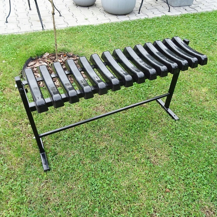 Ławka Cmentarna Na Cmentarz Składana Obciążenie Do 200 Kg Czarna + GRATIS