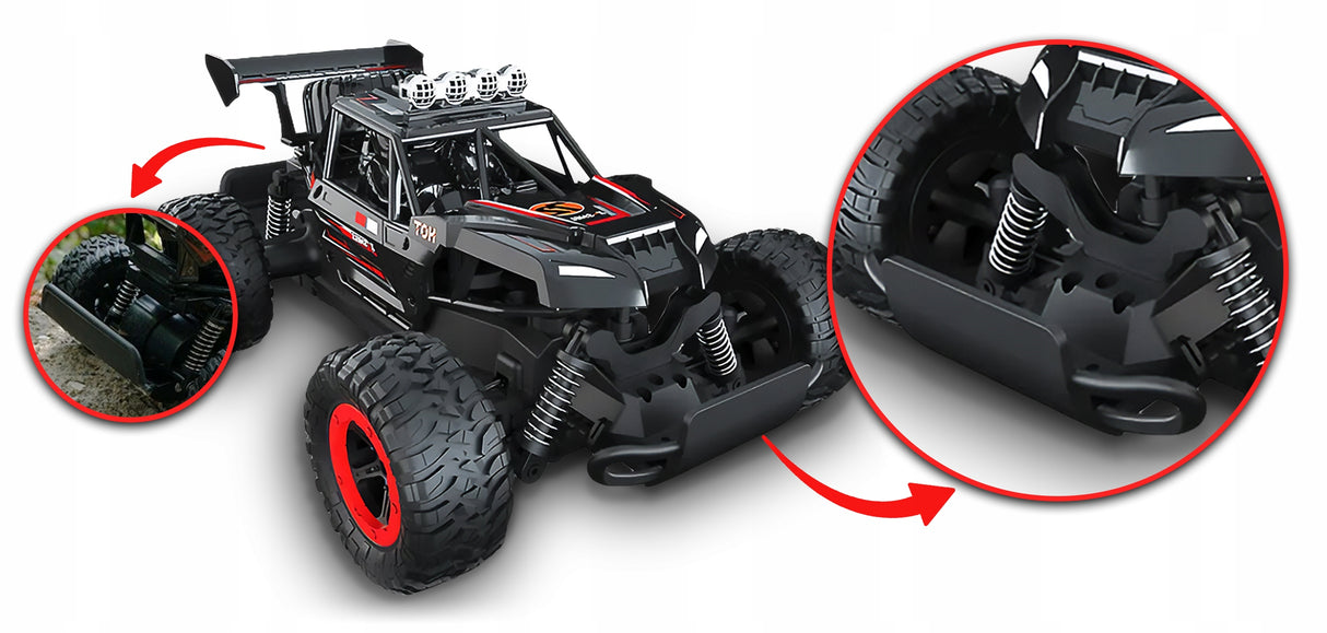 Zdalnie Sterowany Samochód Terenowy RC 4x4 Szybkie Auto LED Solidny Drift