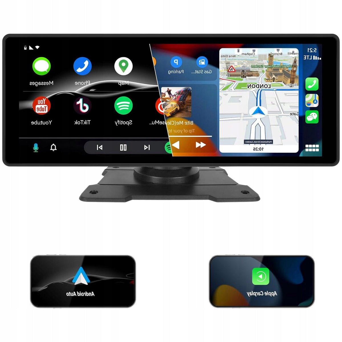 Radio Samochodowe A3432 CARPLAYER Bluetooth FM EQ AirPlay Mirrorlink 10,26"