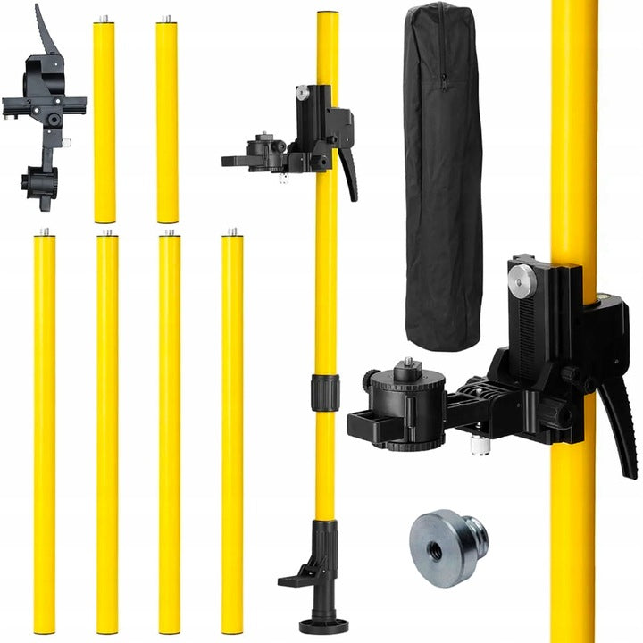 TYCZKA ROZPOROWA STATYW LASER POZIOMICA LASEROWA 420CM ADAPTER DO SKOSÓW