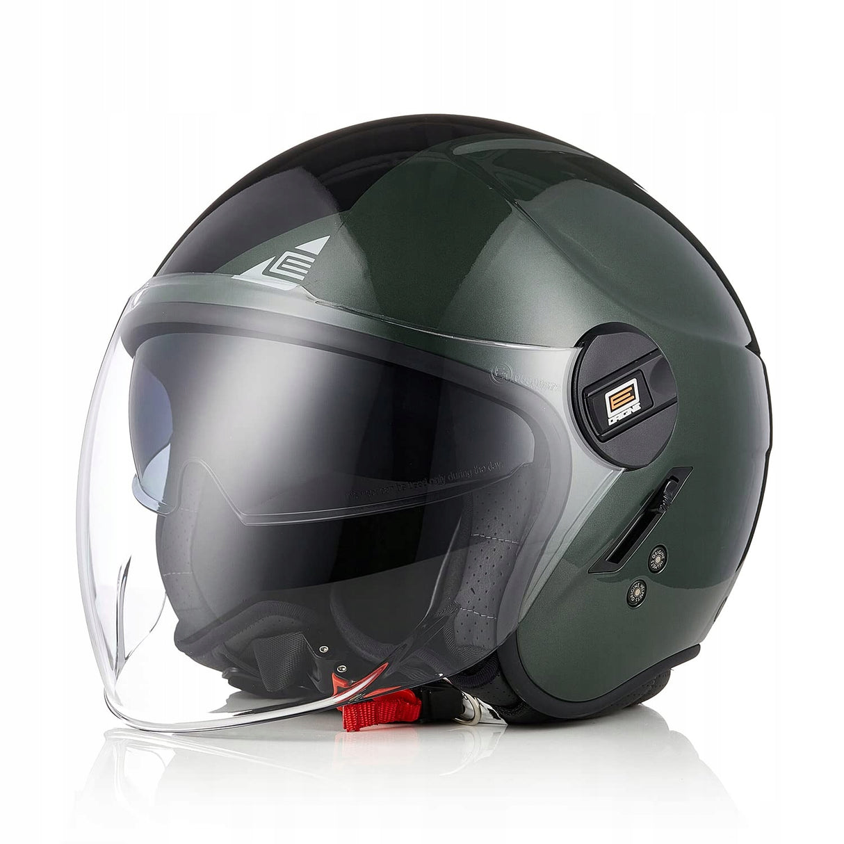 Kask Motocyklowy ORIGINE Jet Czarny Rozmiar S 55-56 cm Podwójny Wizjer ECE