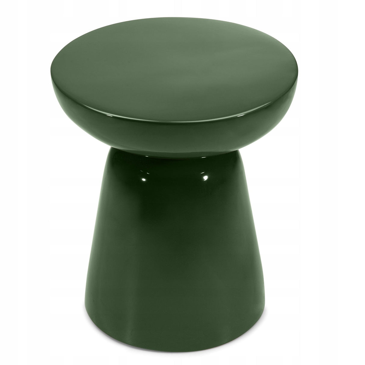 Stolik Boczny Tlenek Magnezu Wytrzymały Oliwkowo-Zielony Glossy 40 cm