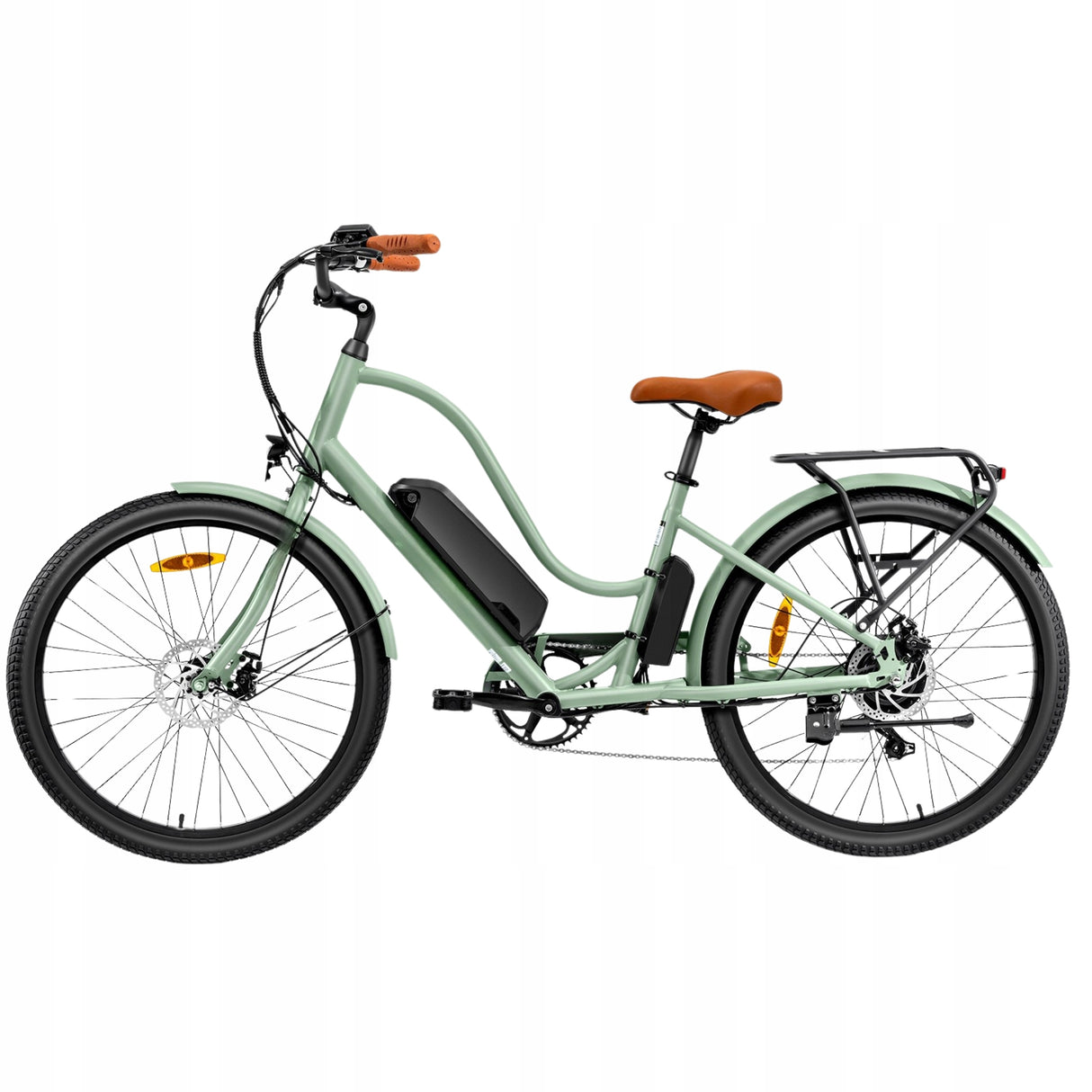 Rower Elektryczny Trekkingowy Zielony 250W 36V 15.6Ah 25km/h Koło 26" Cali