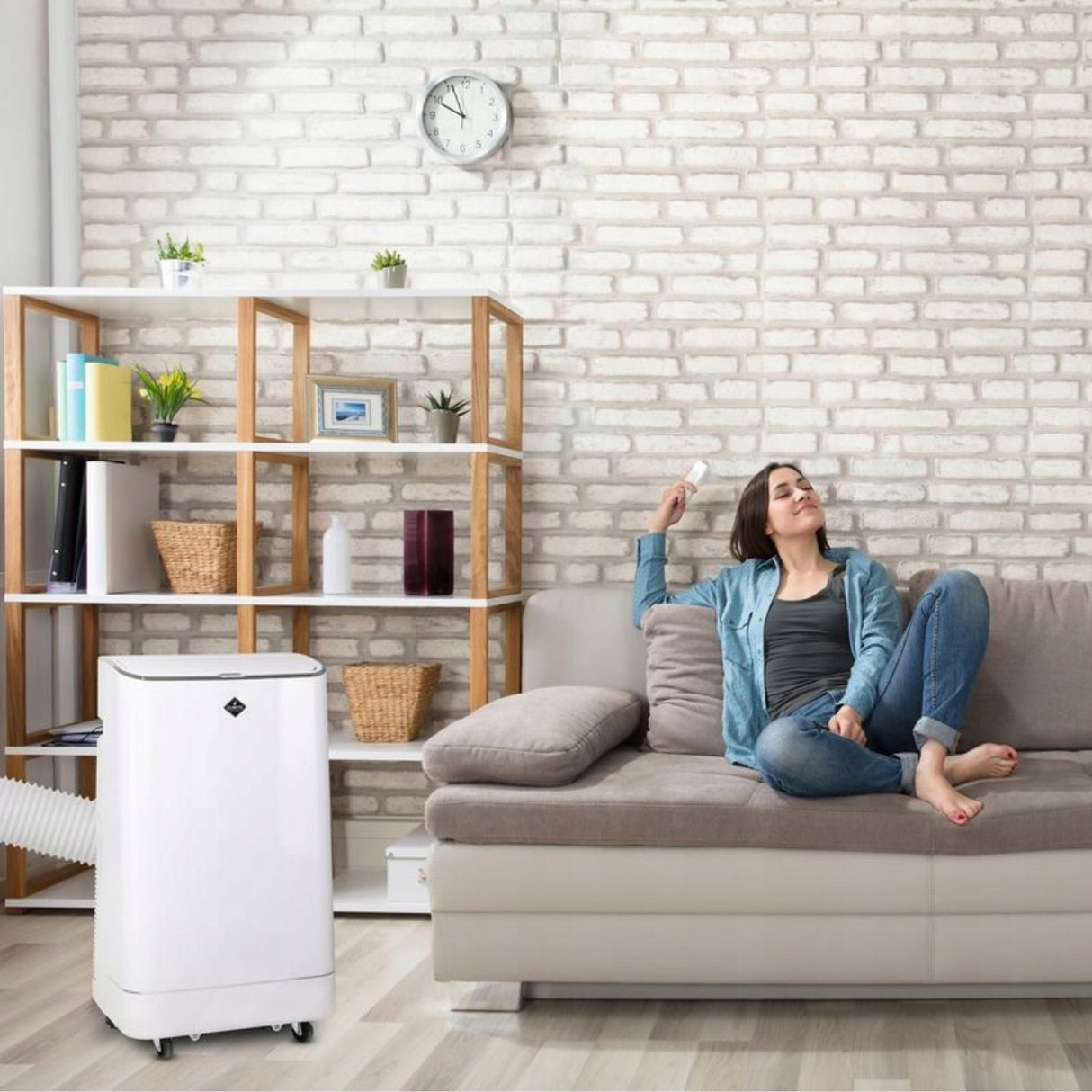 Klimatyzator Przenośny Mobilny na Upały Chłodzący Biały 2640 W do 30m2