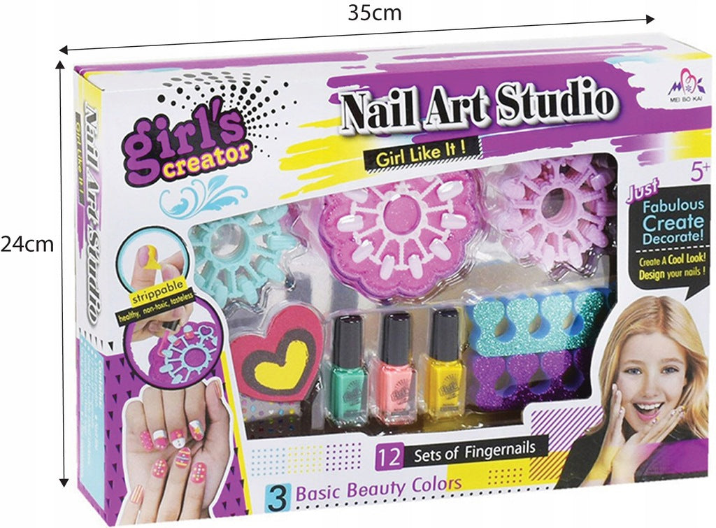 Zestaw Do MANICURE Malowania Paznocki Dla Dzieci