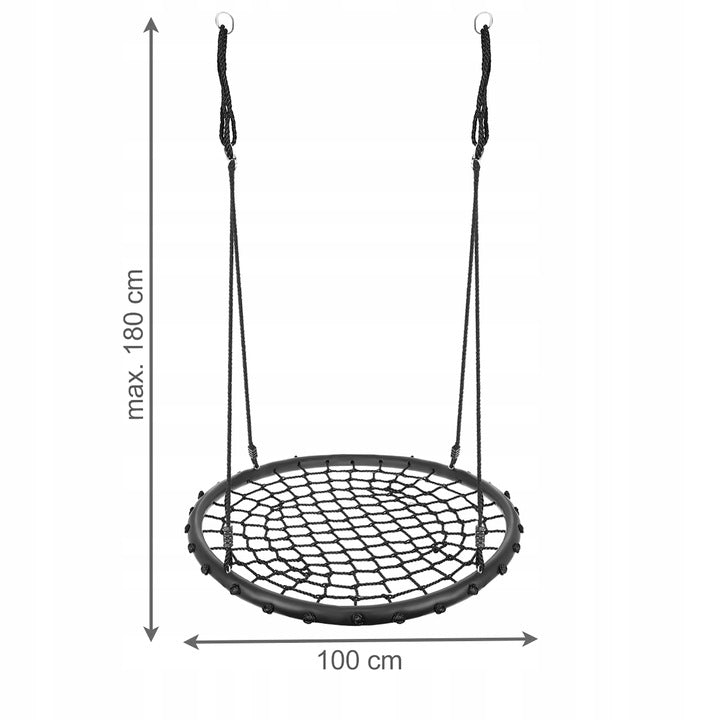 Huśtawka Bocianie Gniazdo Ogrodowa dla Dzieci XXL 100cm 150kg Stelaż Duża