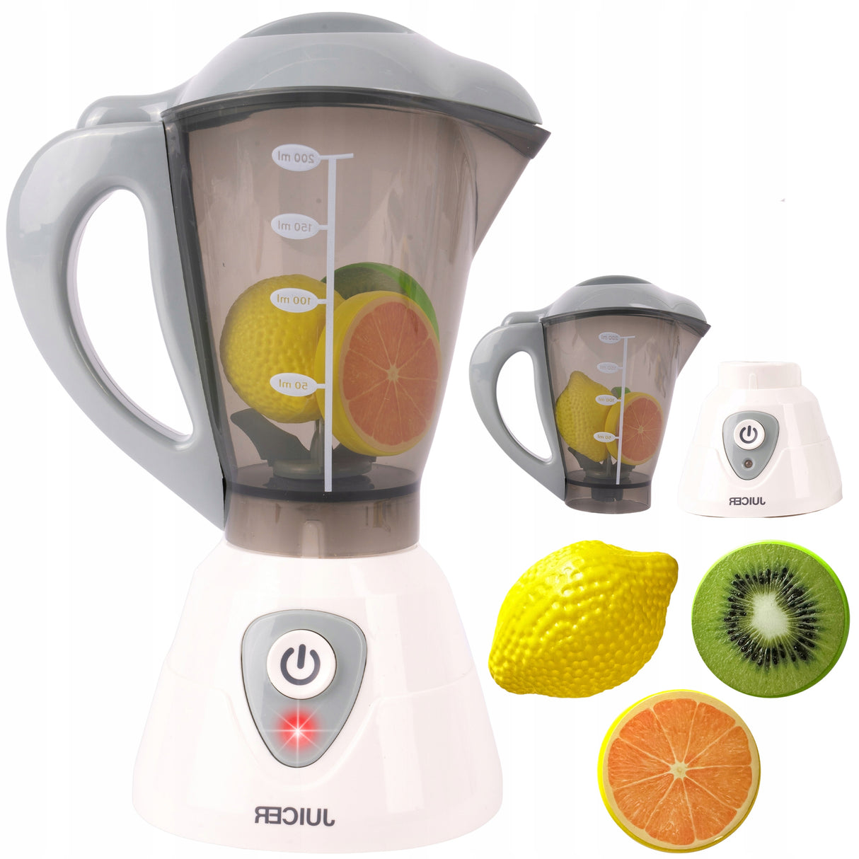 Blender Kielichowy Mikser dla Dzieci Światło Dźwięk Zabawkowy 3x Owoce