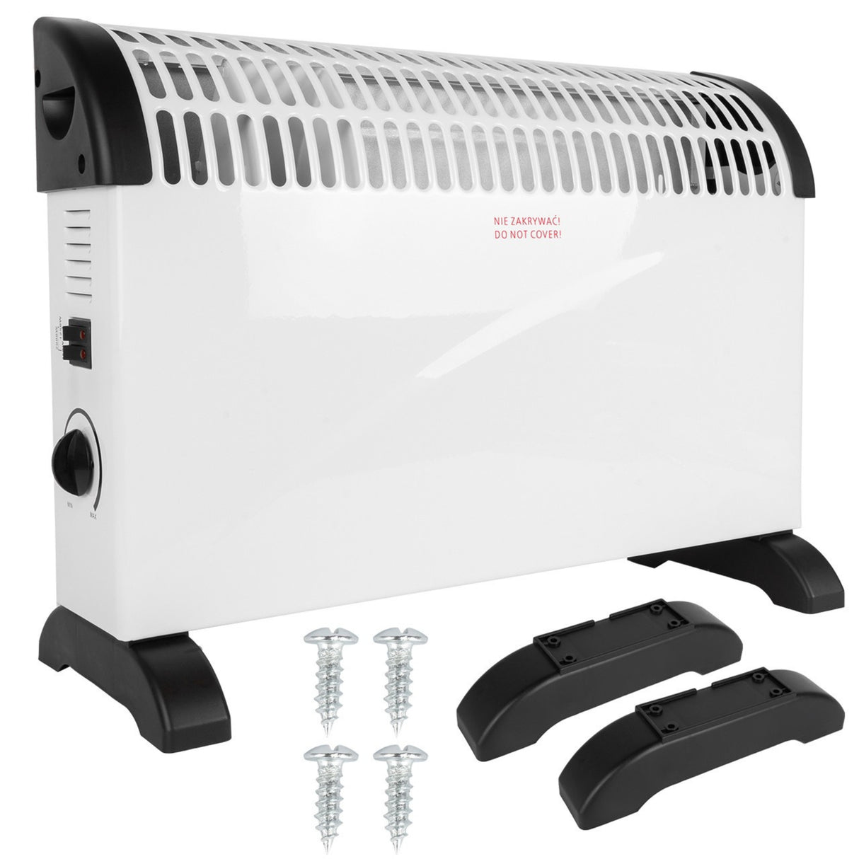 Grzejnik Konwektorowy Elektryczny Timer Pilot Turbo Mocny 2000W Termostat