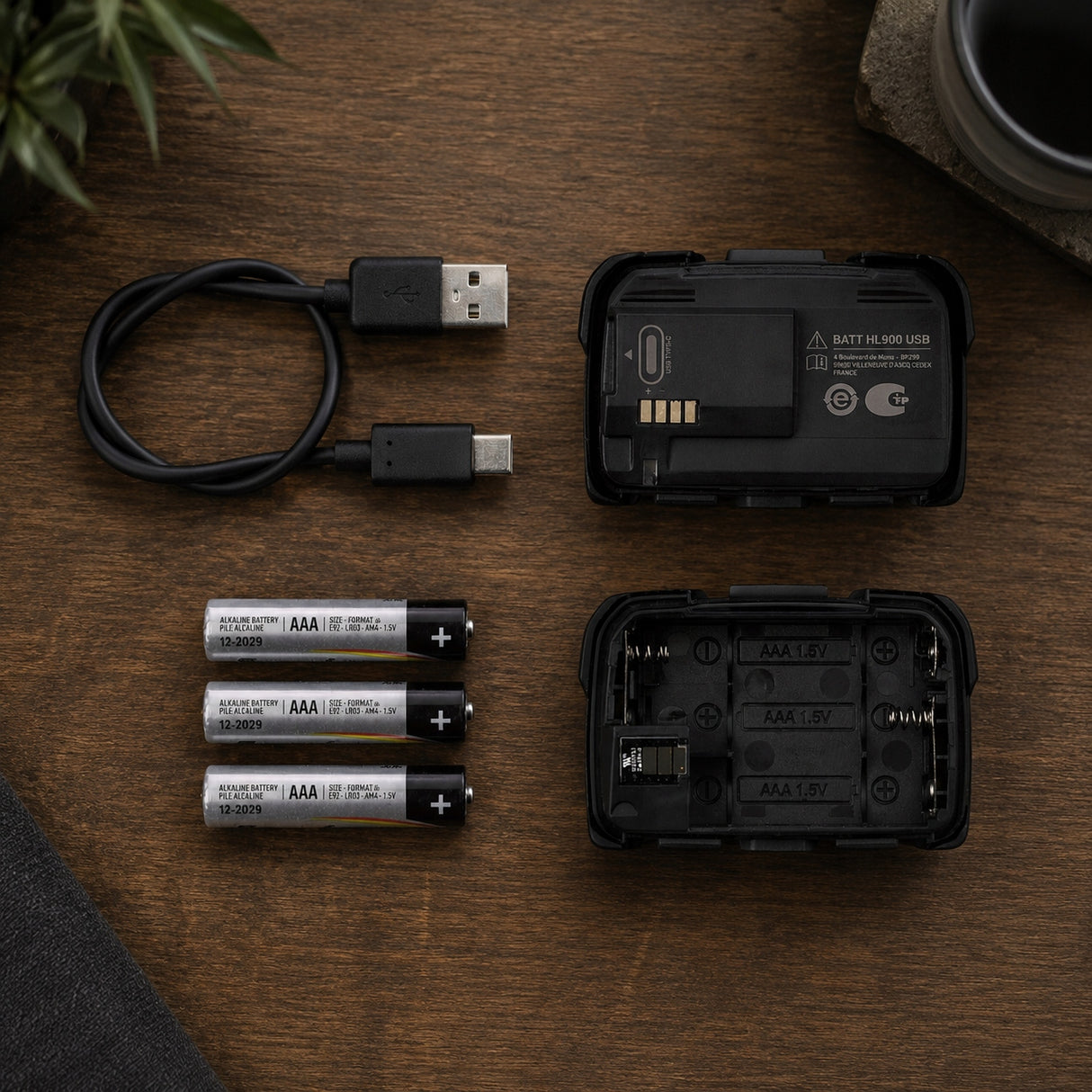 Lampka Czołowa USB V3 Moc 600 Lumenów Czarno-Zielona Czołówka Trekkingowa