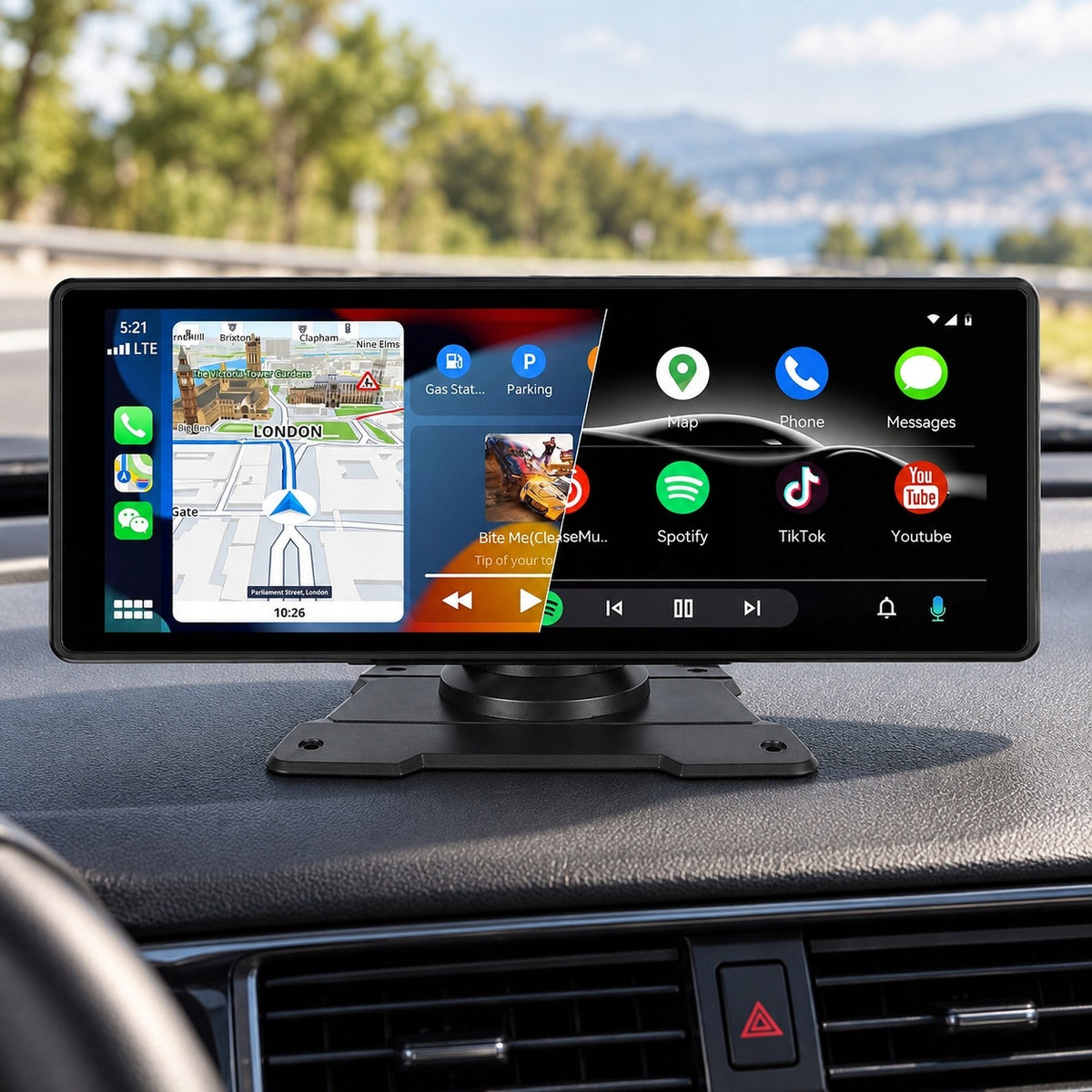Radio Samochodowe A3432 CARPLAYER Bluetooth FM EQ AirPlay Mirrorlink 10,26"
