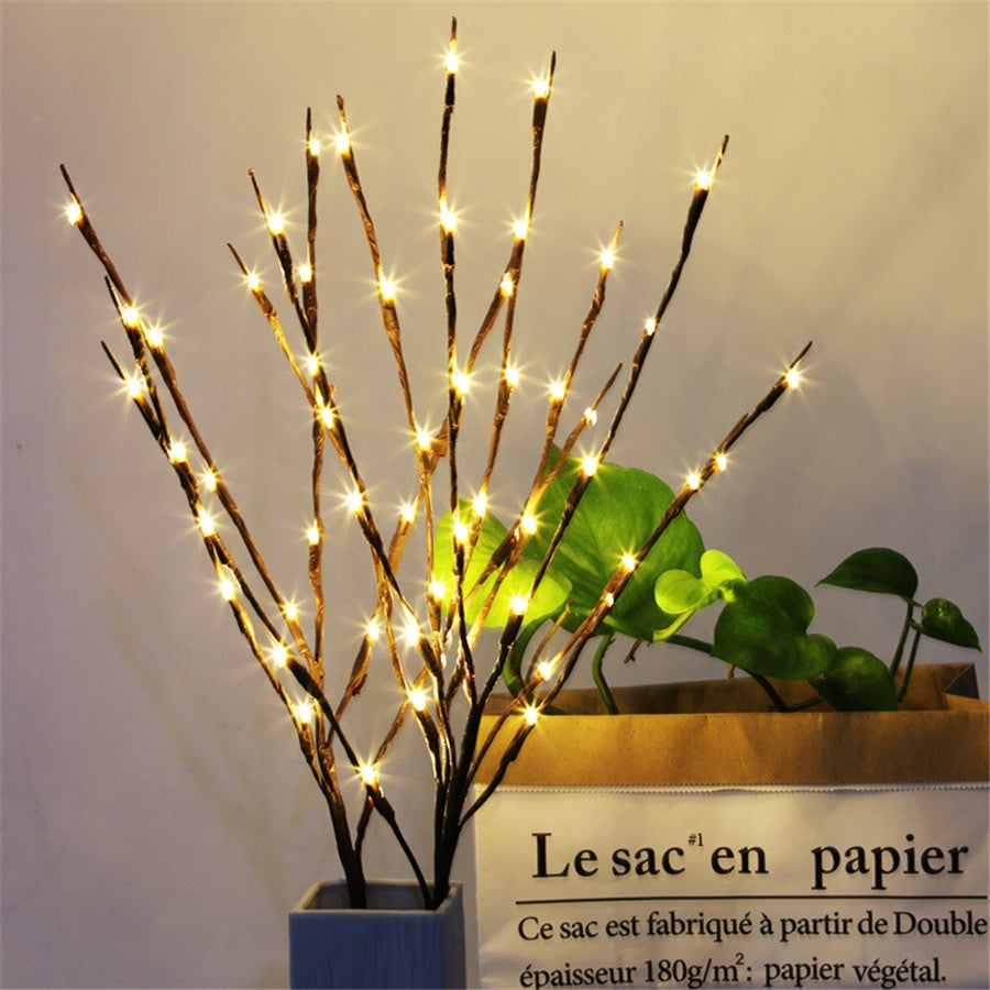 Gałązka 20 LAMPEK LED Baterie Do Wazonu ŚWIĄTECZNE Gałązki Na Święta 70 cm