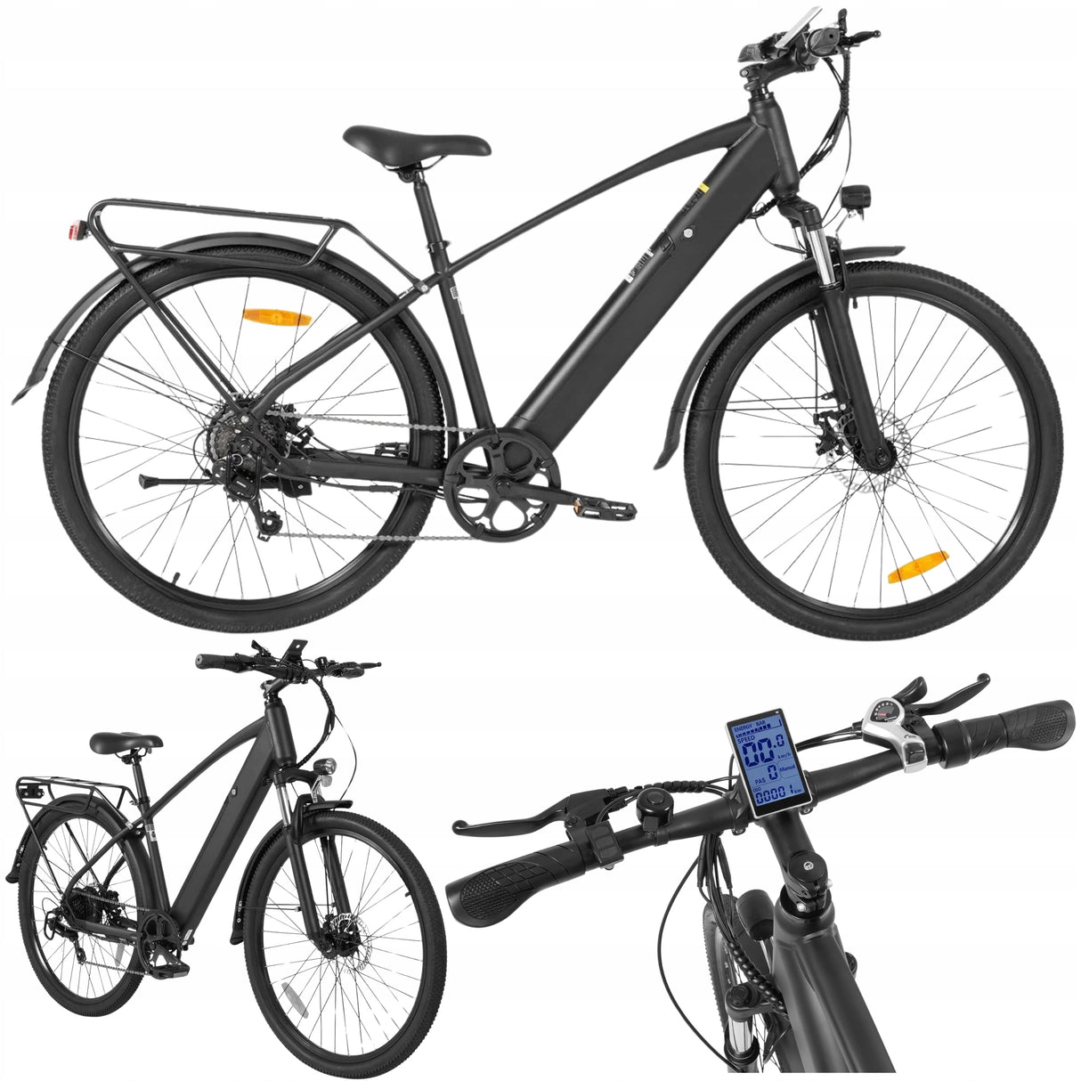 Rower Elektryczny Miejski 48V 250W 10Ah 25km/h Duże Koła 27,5" Cali
