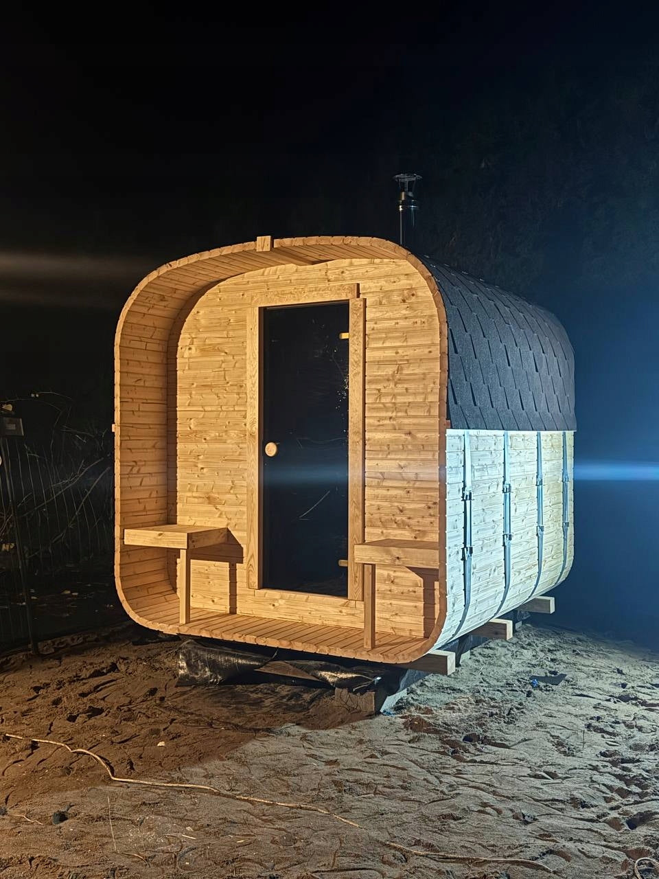 Sauna Ogrodowa do Samodzielnego Montażu Szwedzkie Drewno Quadro 240 cm
