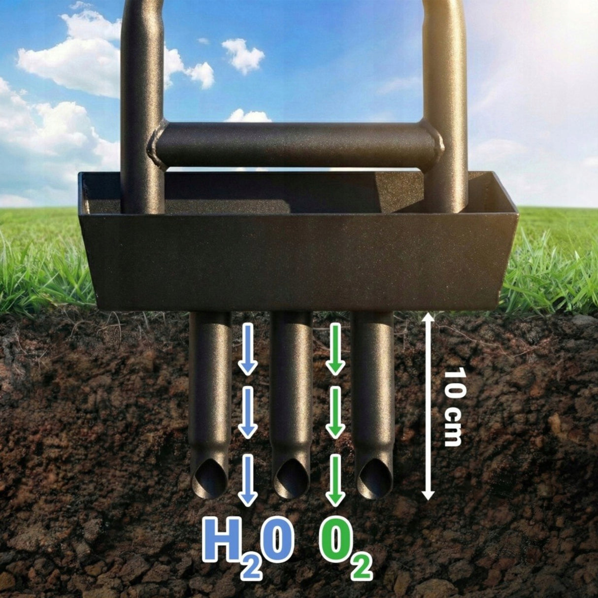 Aerator Ręczny Rurkowy Aerator Napowietrzania Trawnika Trawy Nożny Kolce