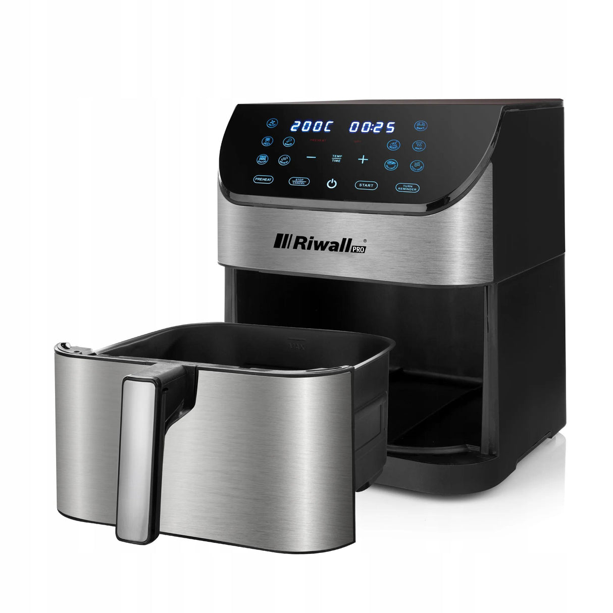 Frytkownica Beztłuszczowa 10 Programów Frytownica 1800W 8L Poj. Riwall