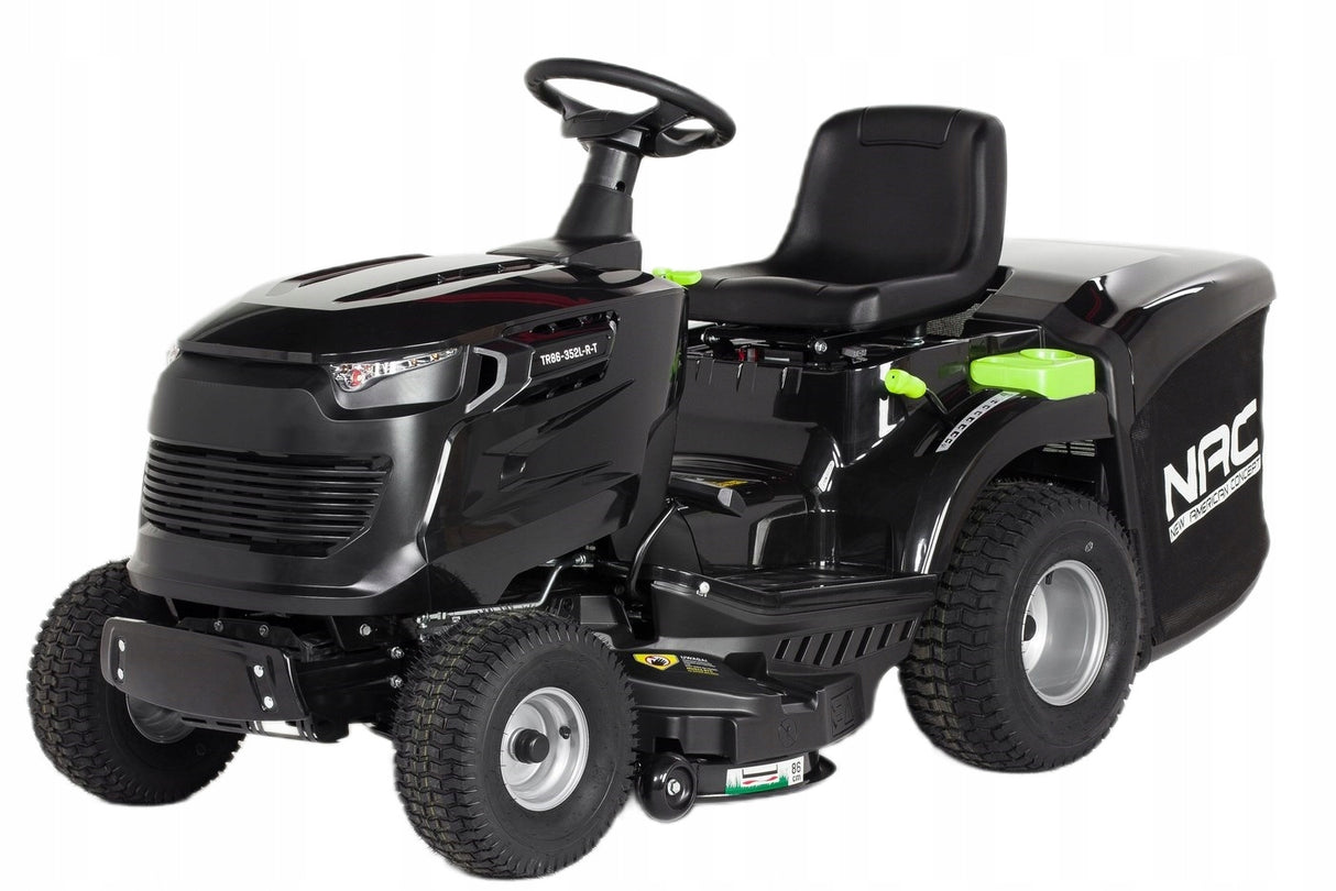 Traktorek Ogrodowy 5.6kW 352cm3 86cm Kosiarka Kosz 245 Litrów NAC Loncin