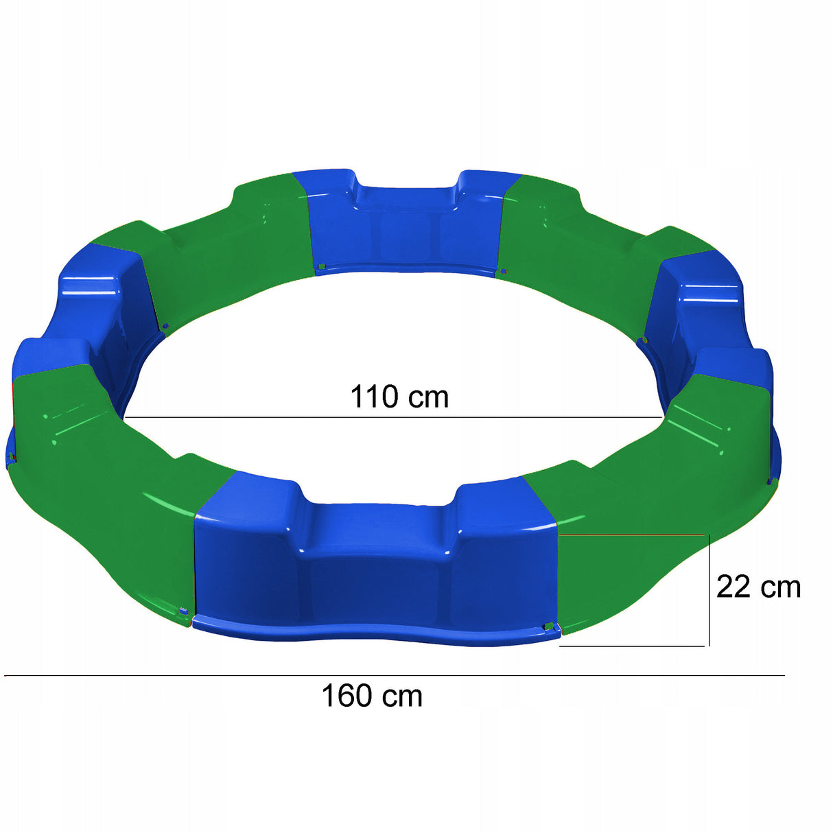 Piaskownica Plastikowa Duża Dla Dzieci 160 cm + Zabawki Plandeka