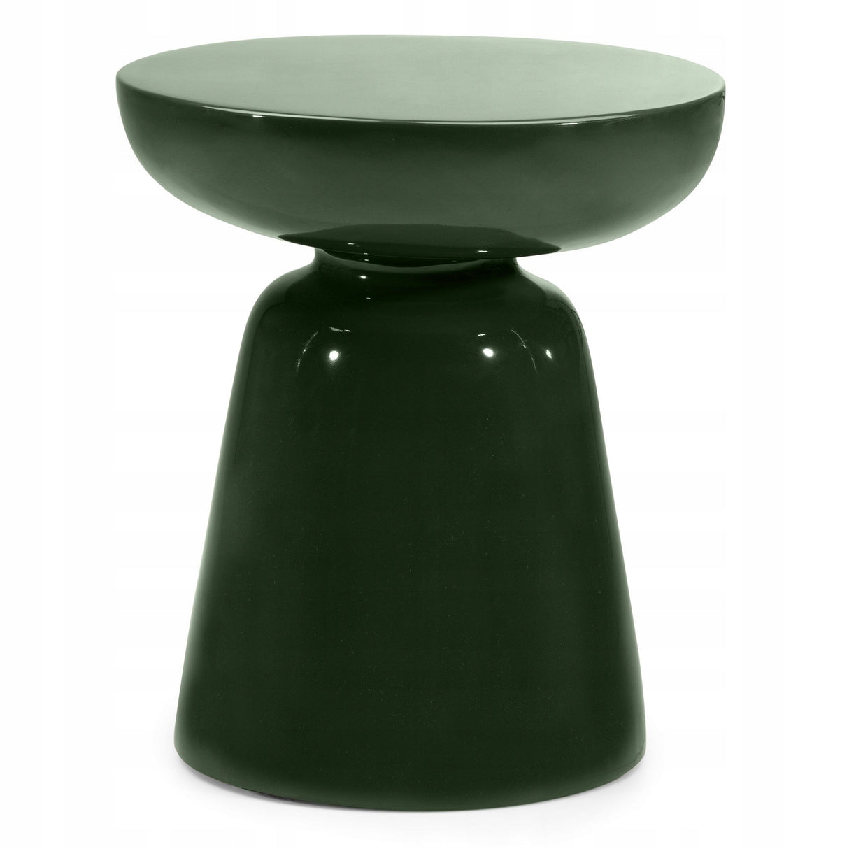 Stolik Boczny Tlenek Magnezu Wytrzymały Oliwkowo-Zielony Glossy 40 cm