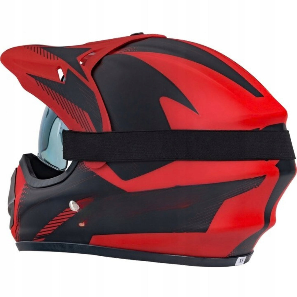 Kask Motocyklowy Crossowy Enduro na Motor Quad Skuter XXS 51-52 cm Czerwony