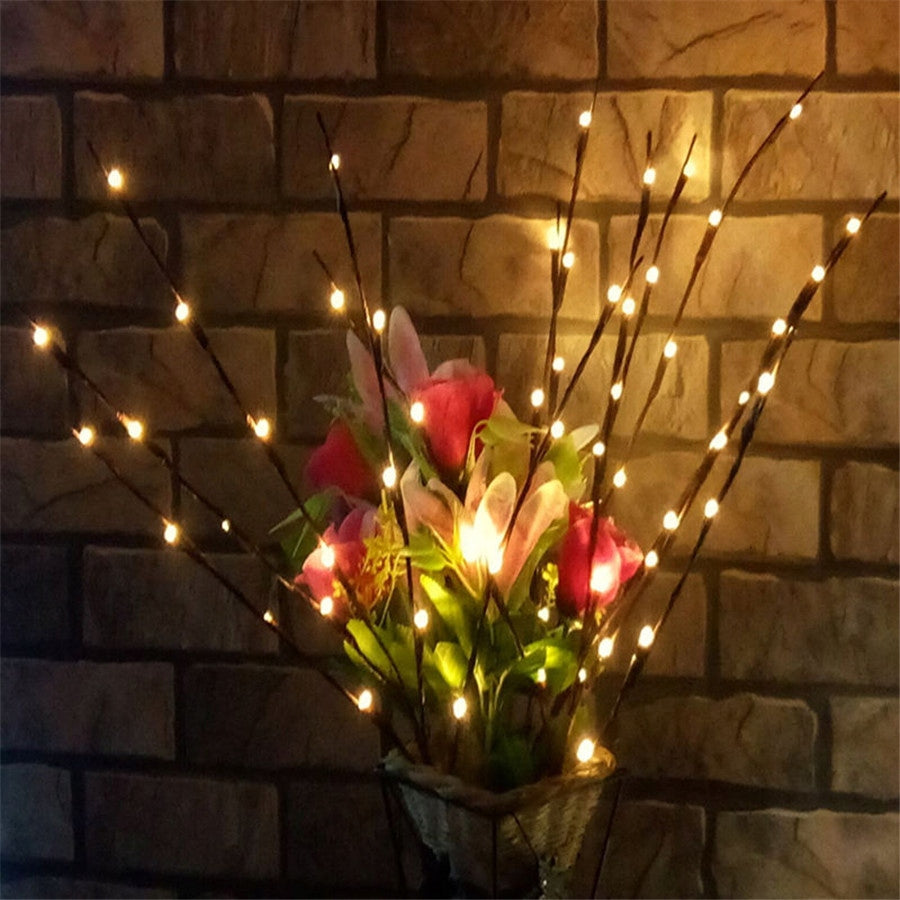 Gałązka 20 LAMPEK LED Baterie Do Wazonu ŚWIĄTECZNE Gałązki Na Święta 70 cm