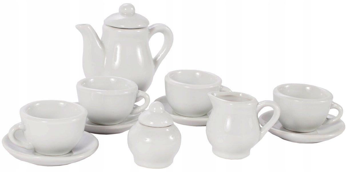 Zestaw Ceramiczny do Pomalowania do Herbatki Kolorowe Farby Pędzel
