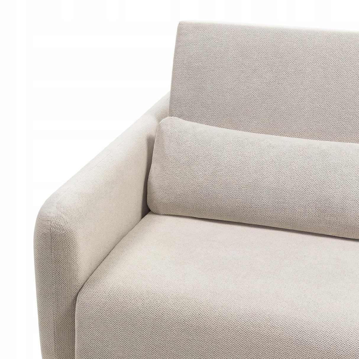 Sofa Rozkładana z Funkcją Spania i Pojemnikiem Jasnobeżowa 160x105/192 cm