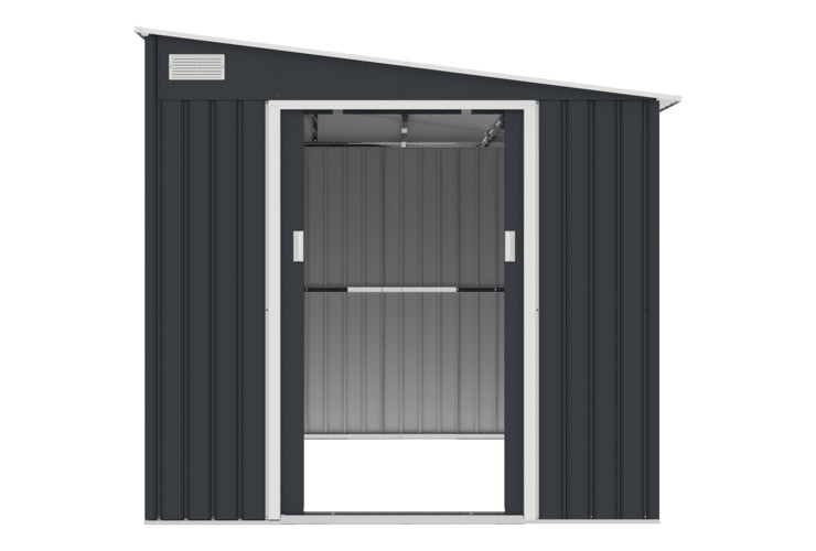 Domek Ogrodowy UNIWERSALNYM Jednospadowym Dachem Antracyt 247x311cm 7,19m²