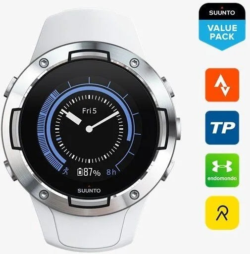 Zegarek Sportowy Suunto 5 Biały Multisportowy Rozmiar Uniwersalny Okrągły