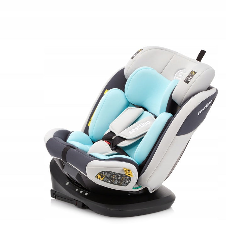 Fotelik Samochodowy dla Dziecka Przenośny 40-150cm 0-36kg POVES White-Blue