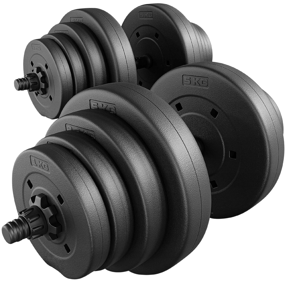 Hantle Bitumiczne Regulowane Zestaw Hantli 40kg 2x20kg Sztanga Czarna