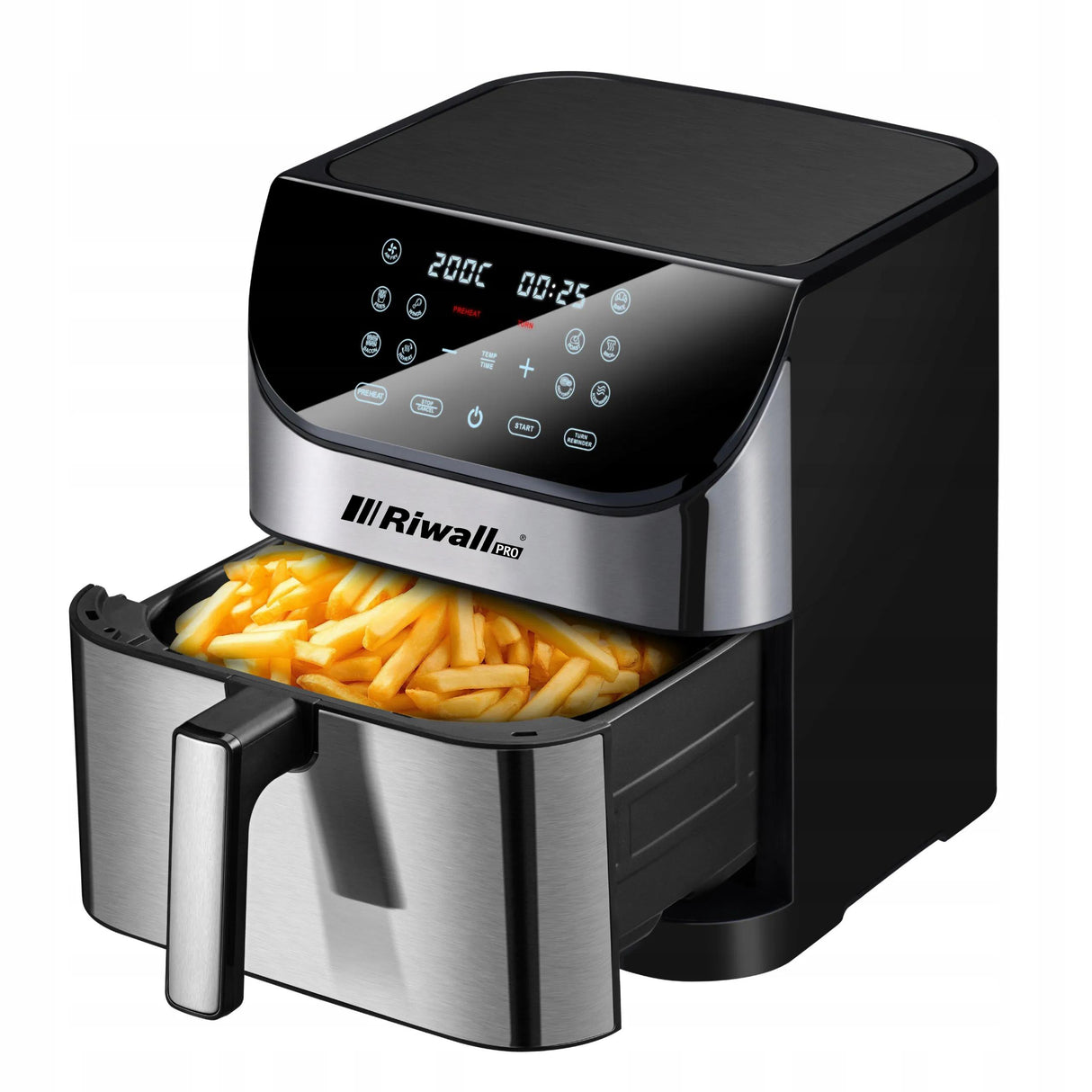 Frytkownica Beztłuszczowa 10 Programów Frytownica 1800W 8L Poj. Riwall