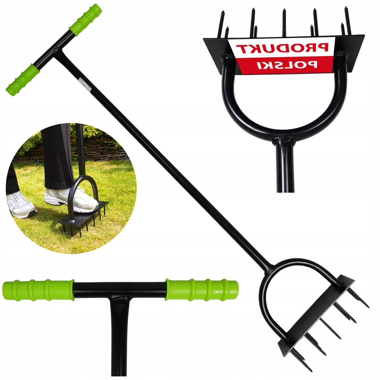 Aerator do Trawnika Ręczny 15 Kolców 25 cm Napowietrzacz