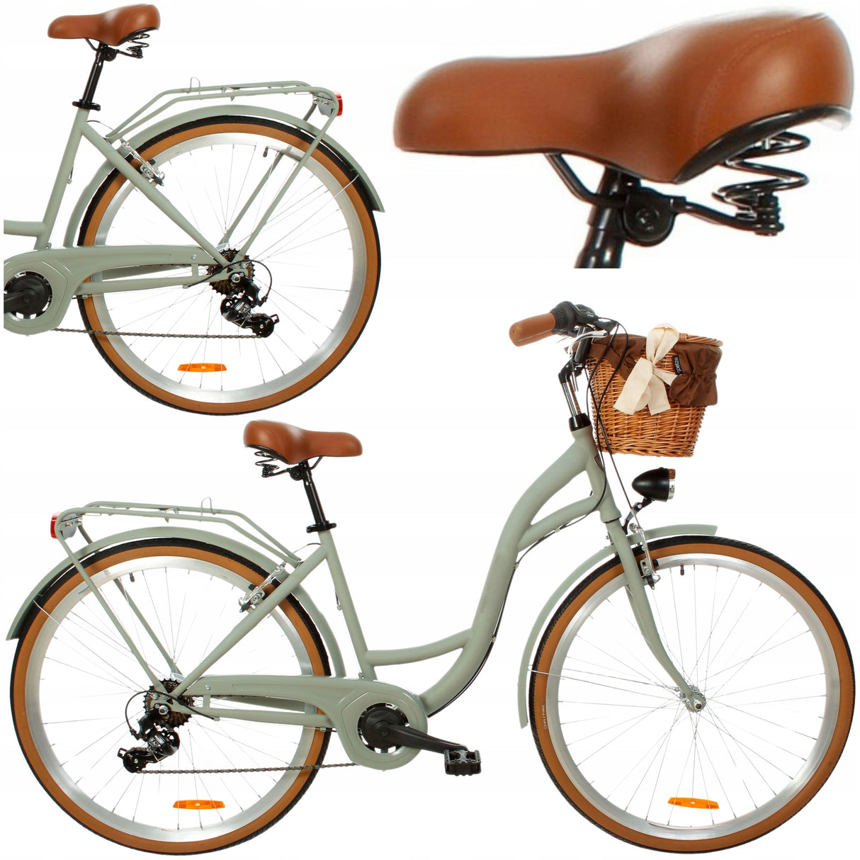 Rower Miejski Damski Lekki Damka SHIMANO 7 WARIANTY Koło 28" Cali