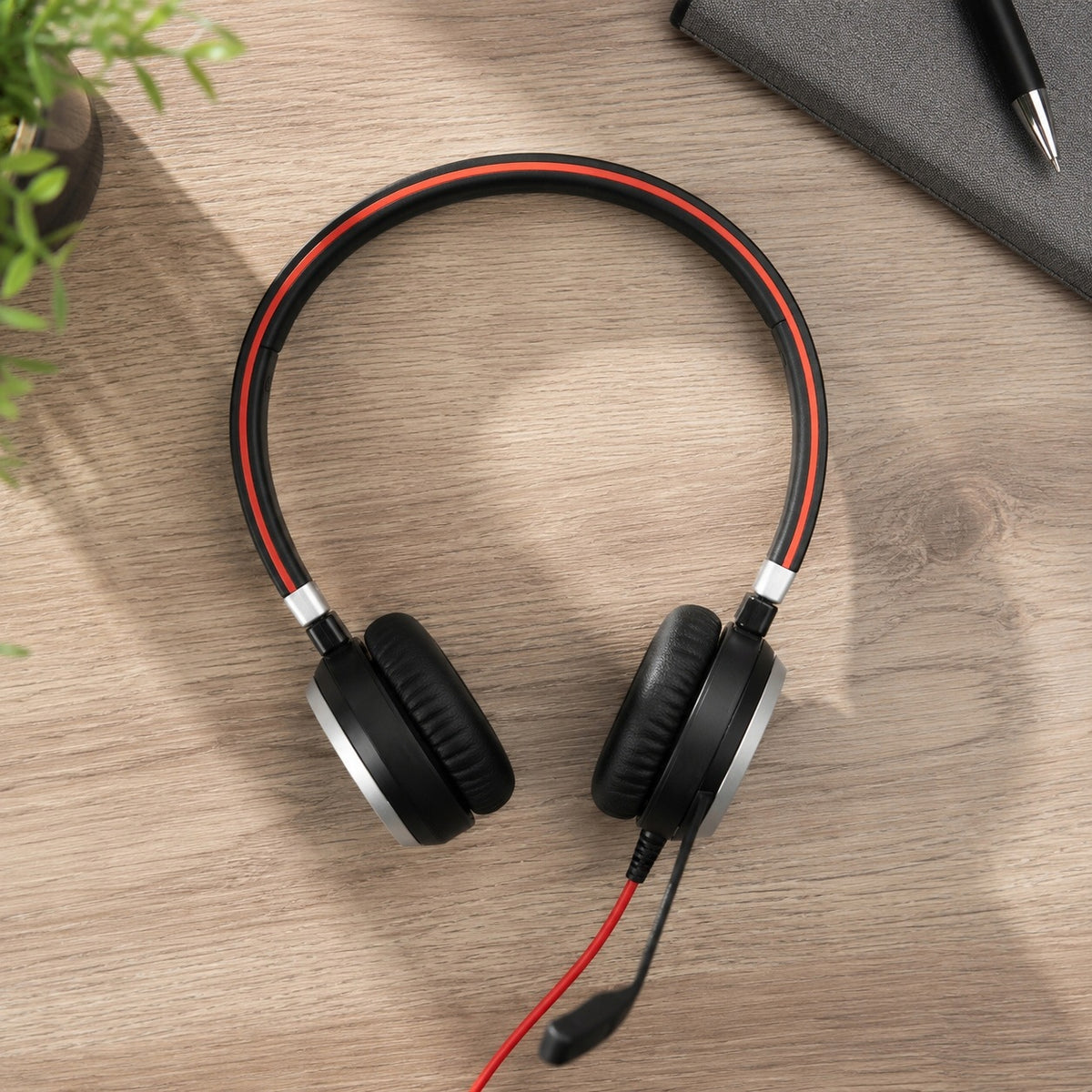 Słuchawki Nauszne Jabra Evolve 40 Duo Czarne Redukcja Szumów + Pokrowiec