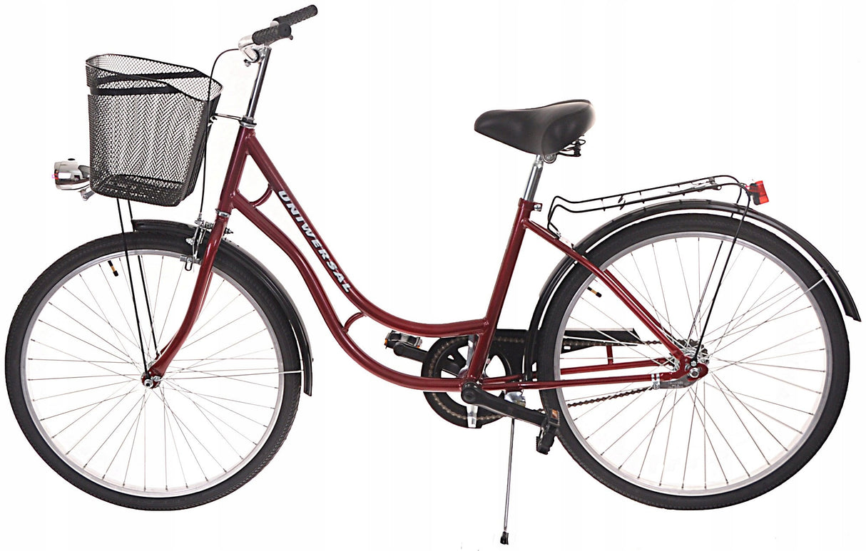 Rower Damski Męski Damka Miejski Retro + Kosz GRATIS WARIANTY Koło 26" Cali