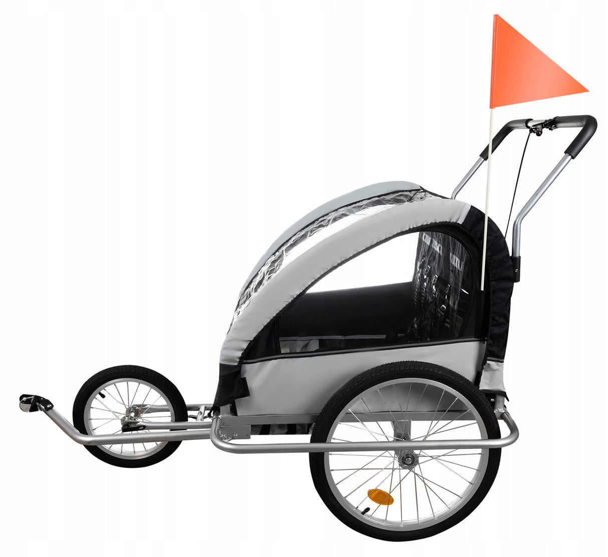 Przyczepka Rowerowa dla Dzieci Jogger do Roweru 2 Osobowa Transportowa 3w1