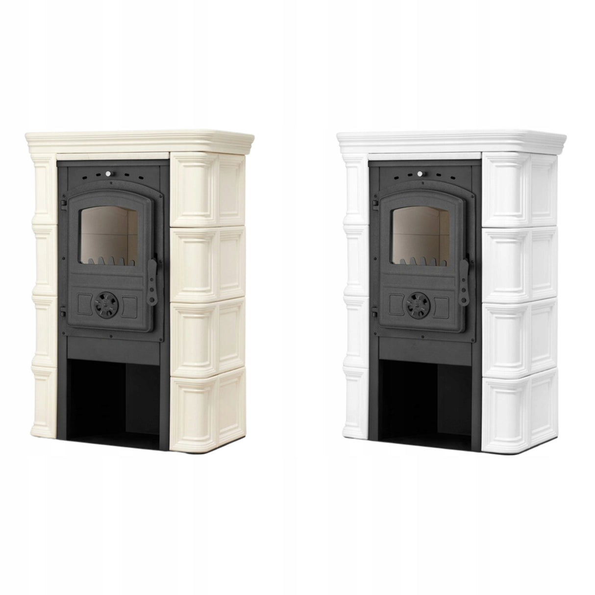 Kominek Kaflowy Piec Koza Ceramiczny Komin Beżowy 7,5kW