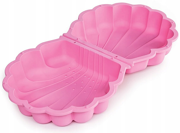Piaskownica Lub Basen Plastikowa XXL 2w1 Muszelka Zamykana Różowa